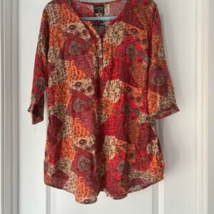 Hottie Kurties Size XXL Kurtie Pink and Orange Florals NWT